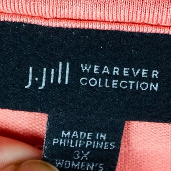 J Jill Wearever Collection Sz 3X 22 24 Cardigan Sweater Peach Apricot Waterfall - Picture 5 of 6